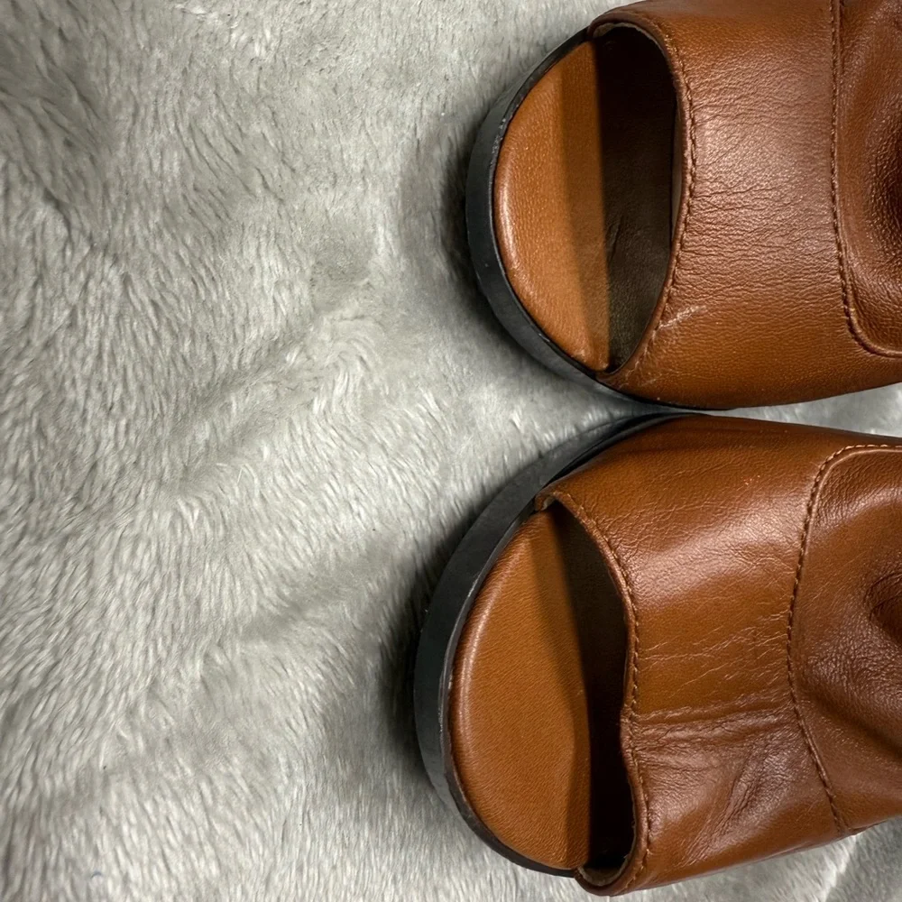 Michael Kors Tan Peep Toe Ankle Booties